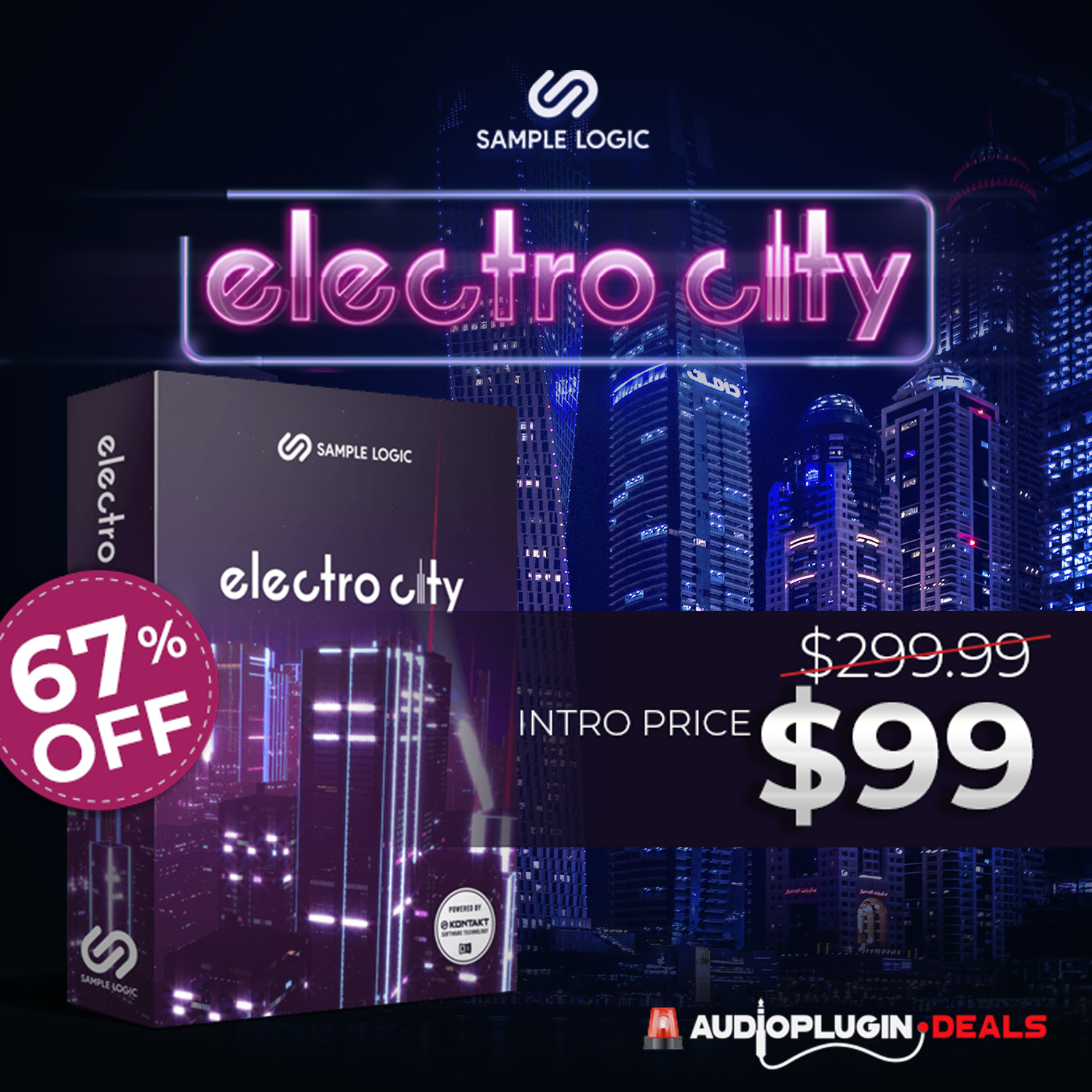 Electro City by Sample Logic on time limited sale 31 SL ElectroCity Instagram Ad