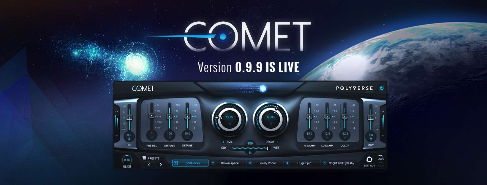 Comet by Polyverse Music Updated to Version 0.9.9