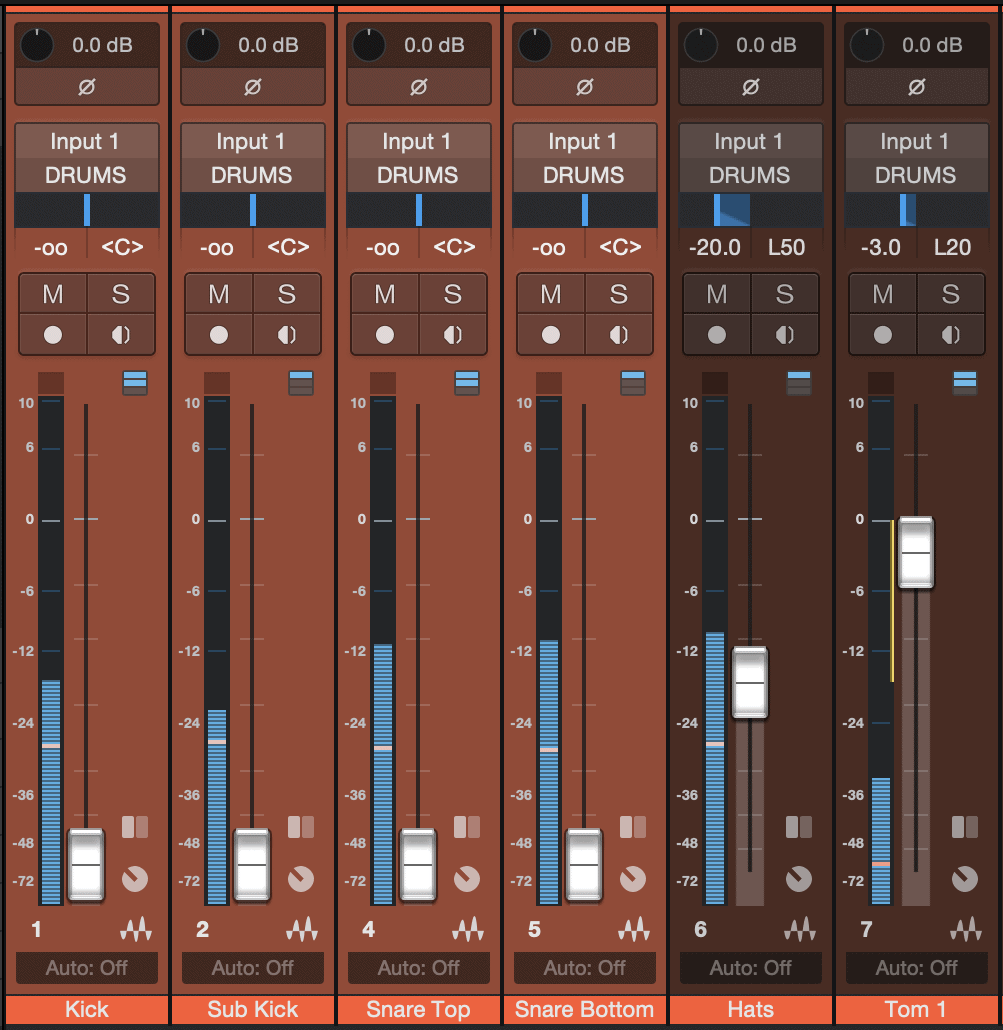 Studio One 4.5_PreFader Metering + RMS_Peak Metering StrongMocha