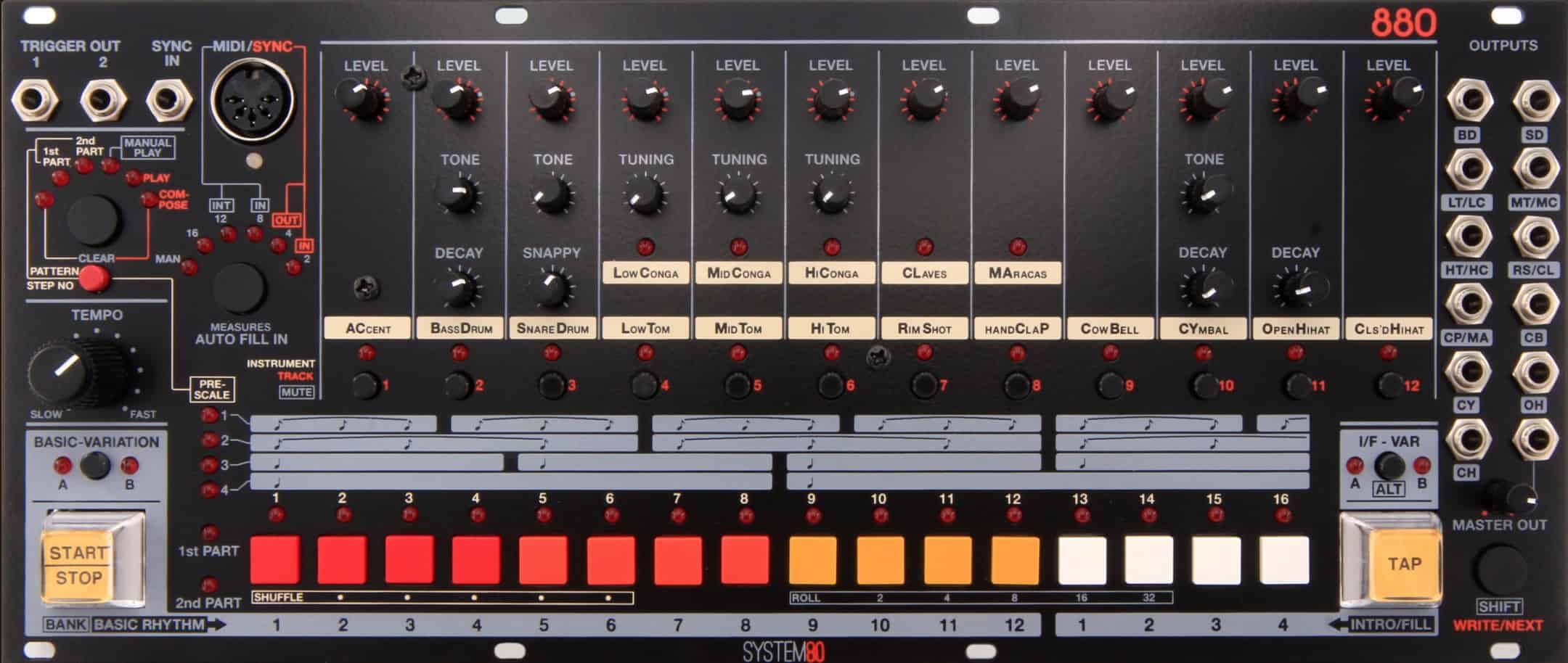 System80 880 an Analog Drum Machine for Eurorack