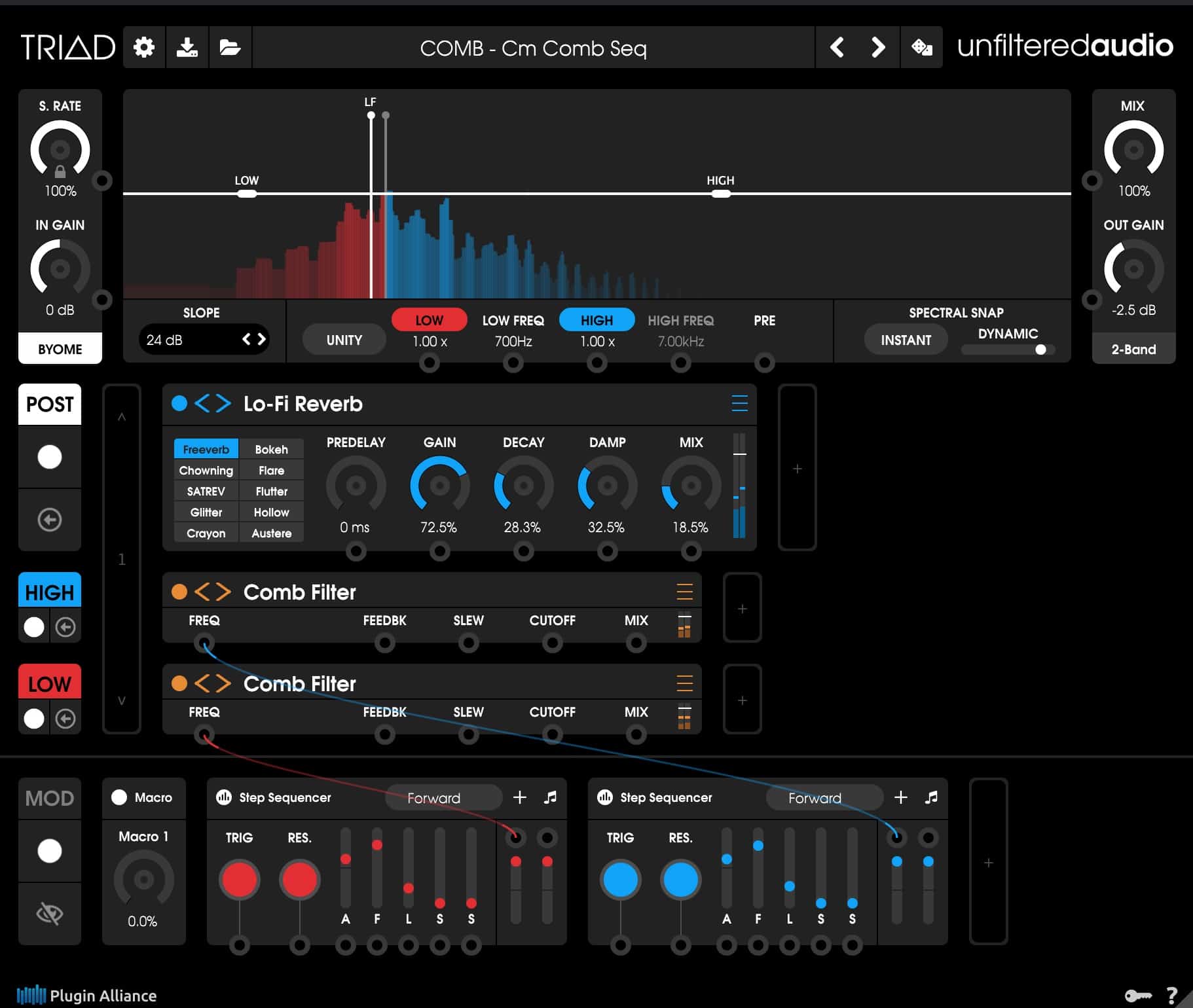 Unfiltered Audio Released TRIAD – BYOME on Steroids. An Advanced Multi-Band Processor