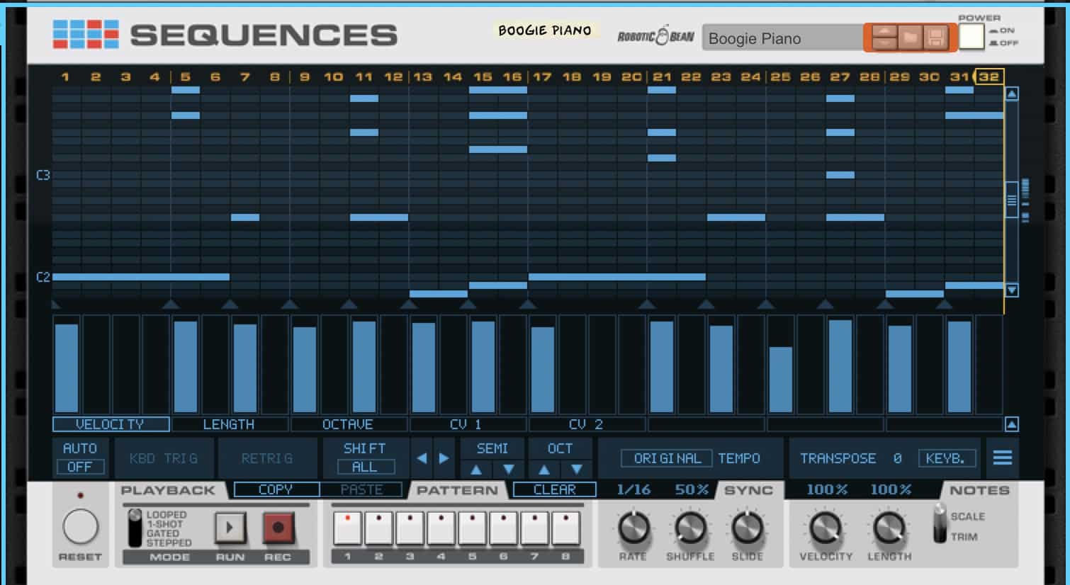 Sequences Polyphonic Patterns by Robotic Bean AB