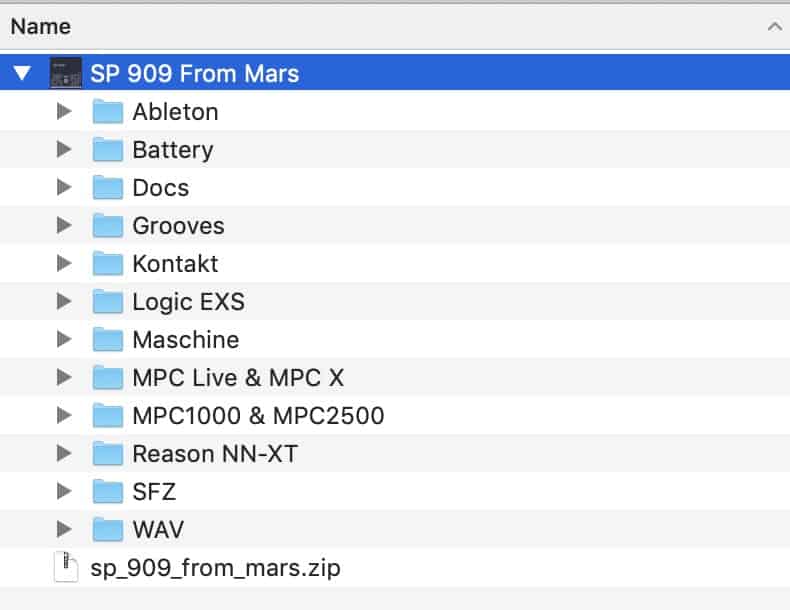 SP 909 Released by Samples From Mars 5 SP 909 FROM MARS downloaded