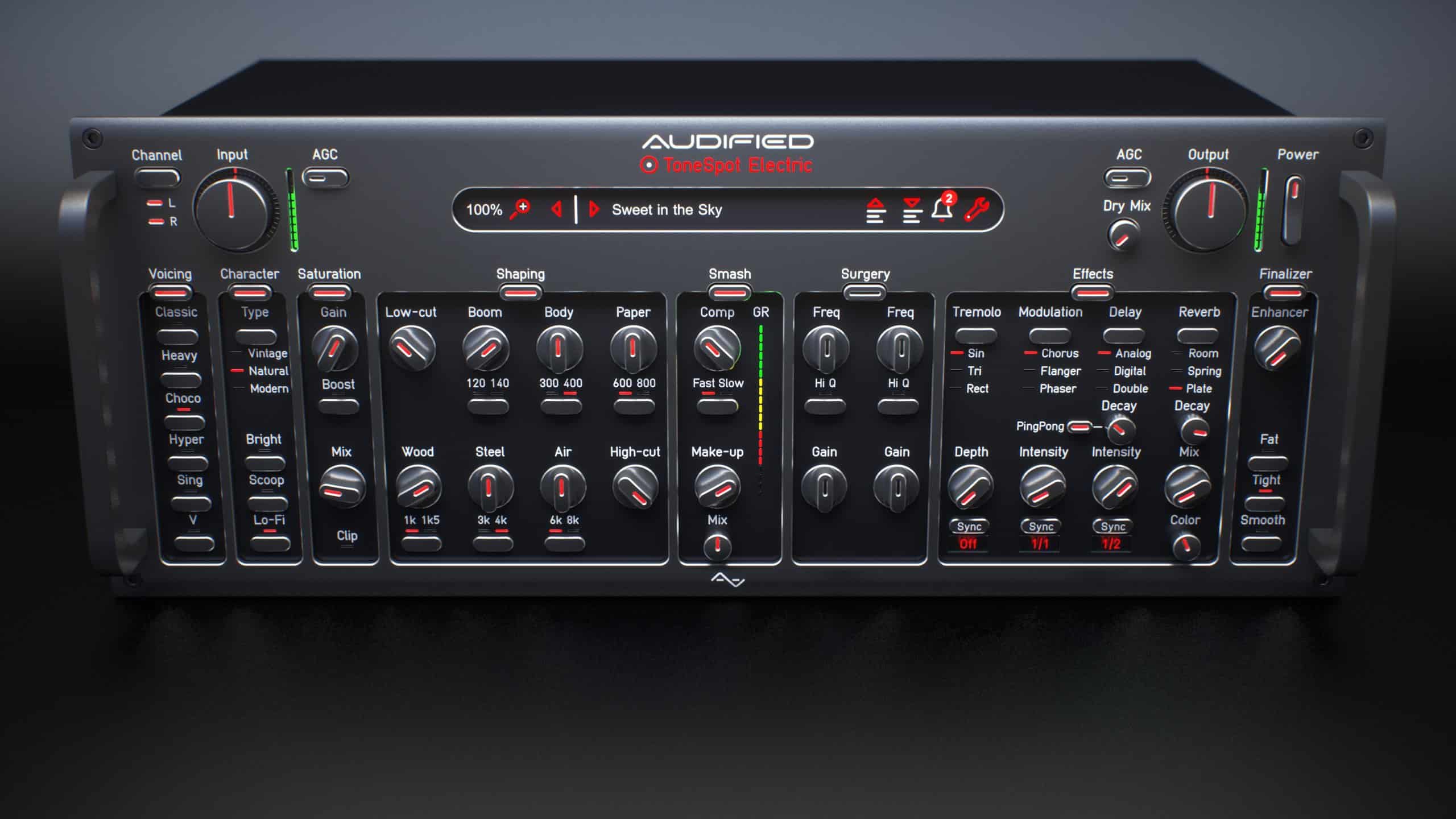 Audified Aims Tonespot One-shot Channel Processing Plug-in Idea At Quickly Magnifying Electric Guitar Sounds