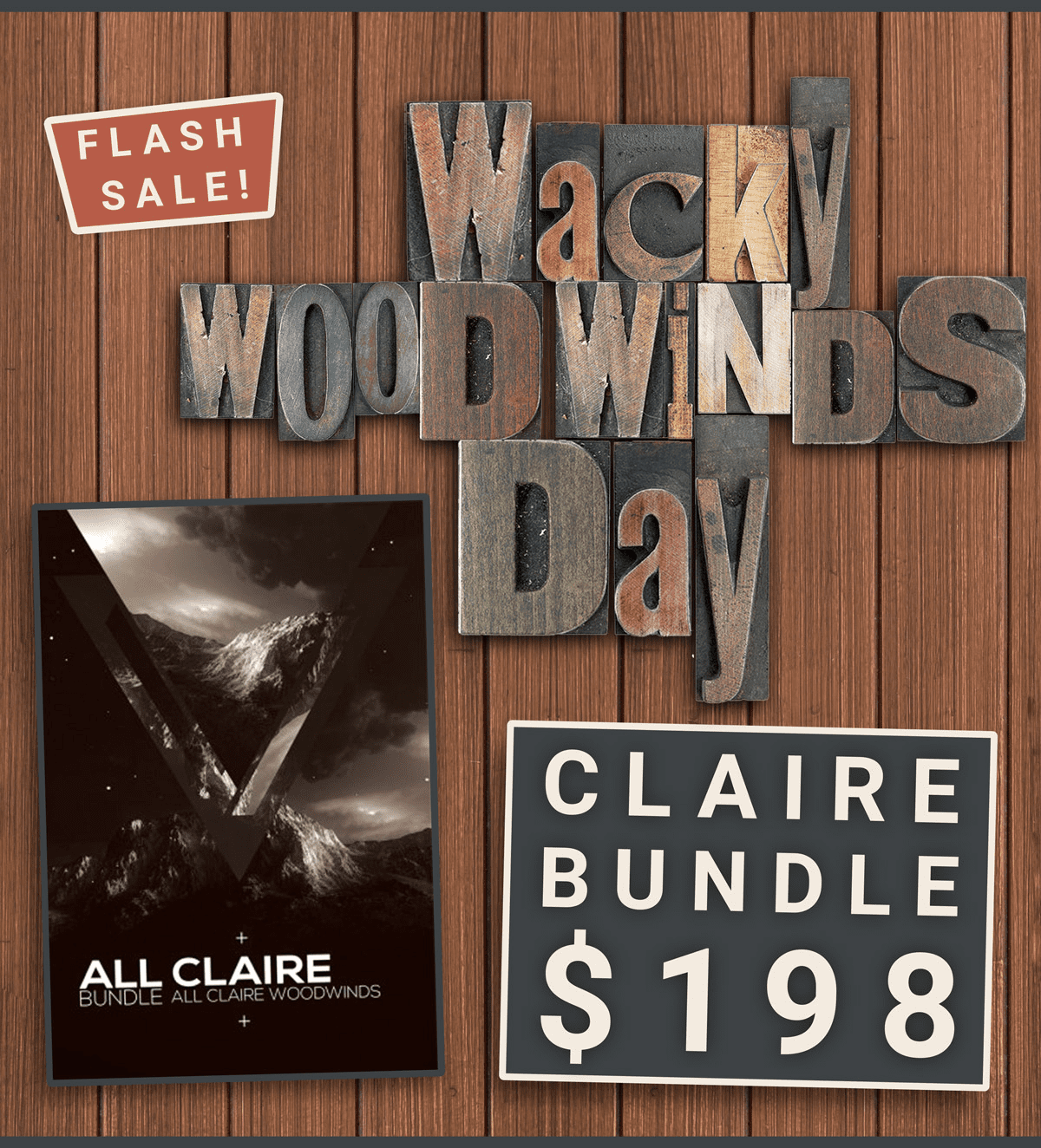 8Dio Sale: 😜 Wacky Woodwinds Day 😜 Claire Bundle $198 | Each Volume $38 + 8Dioboe $8