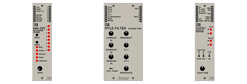 New AE Modular Modules: SLEW/EDGE & MM-DIVIDER 7 AE Modular