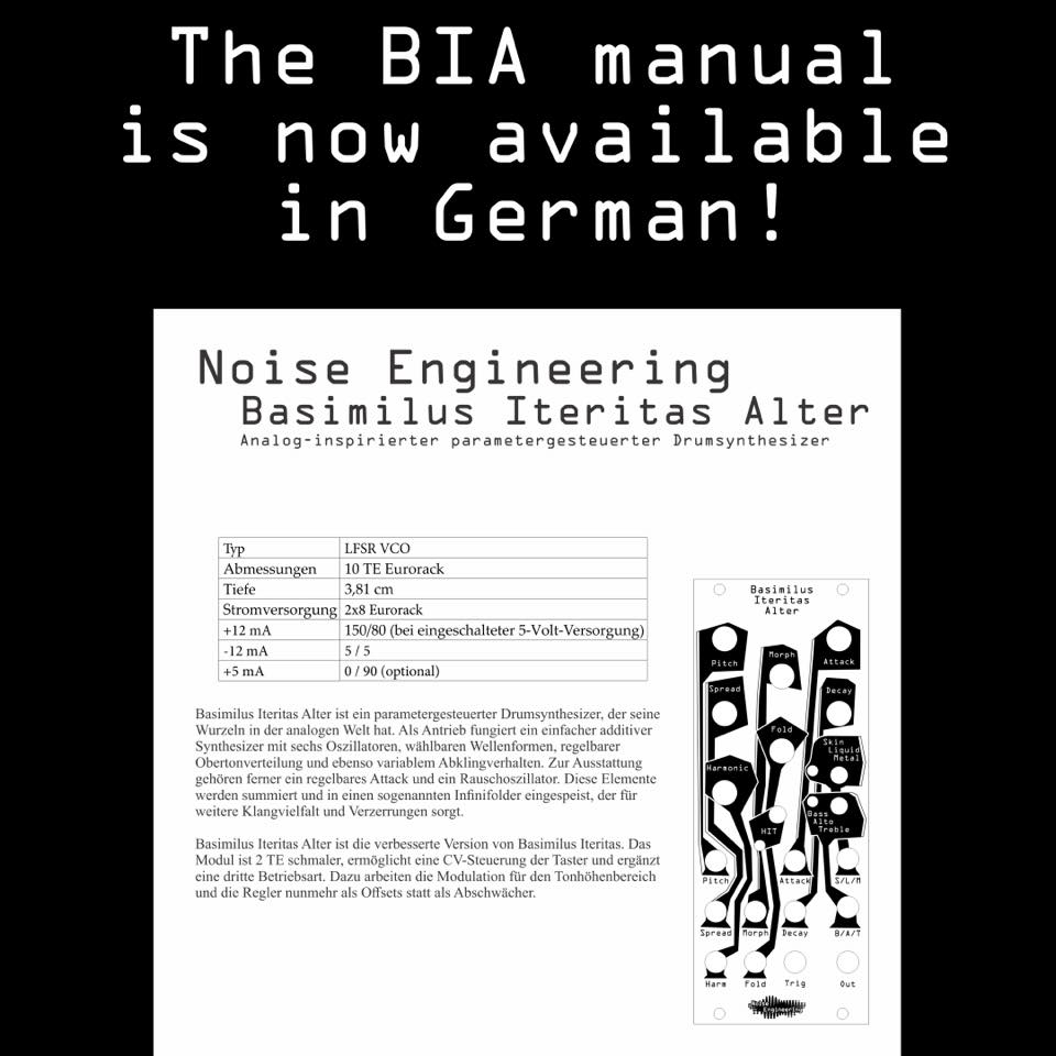 Basimilus Iteritas Alter Manual in German (Noise Engineering)