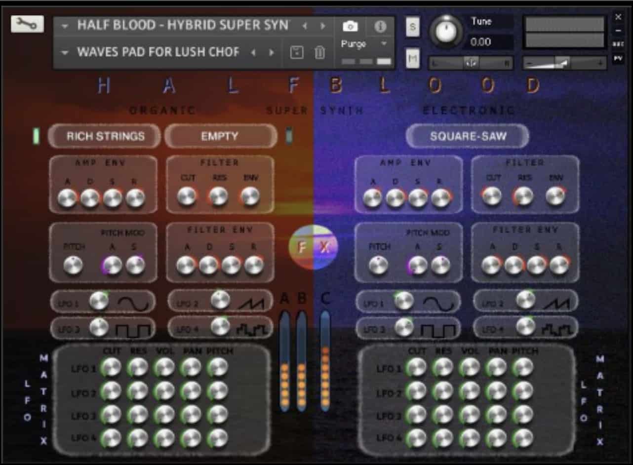 HALFBLOOD Hybrid Organic Super Synth from Insanity Samples