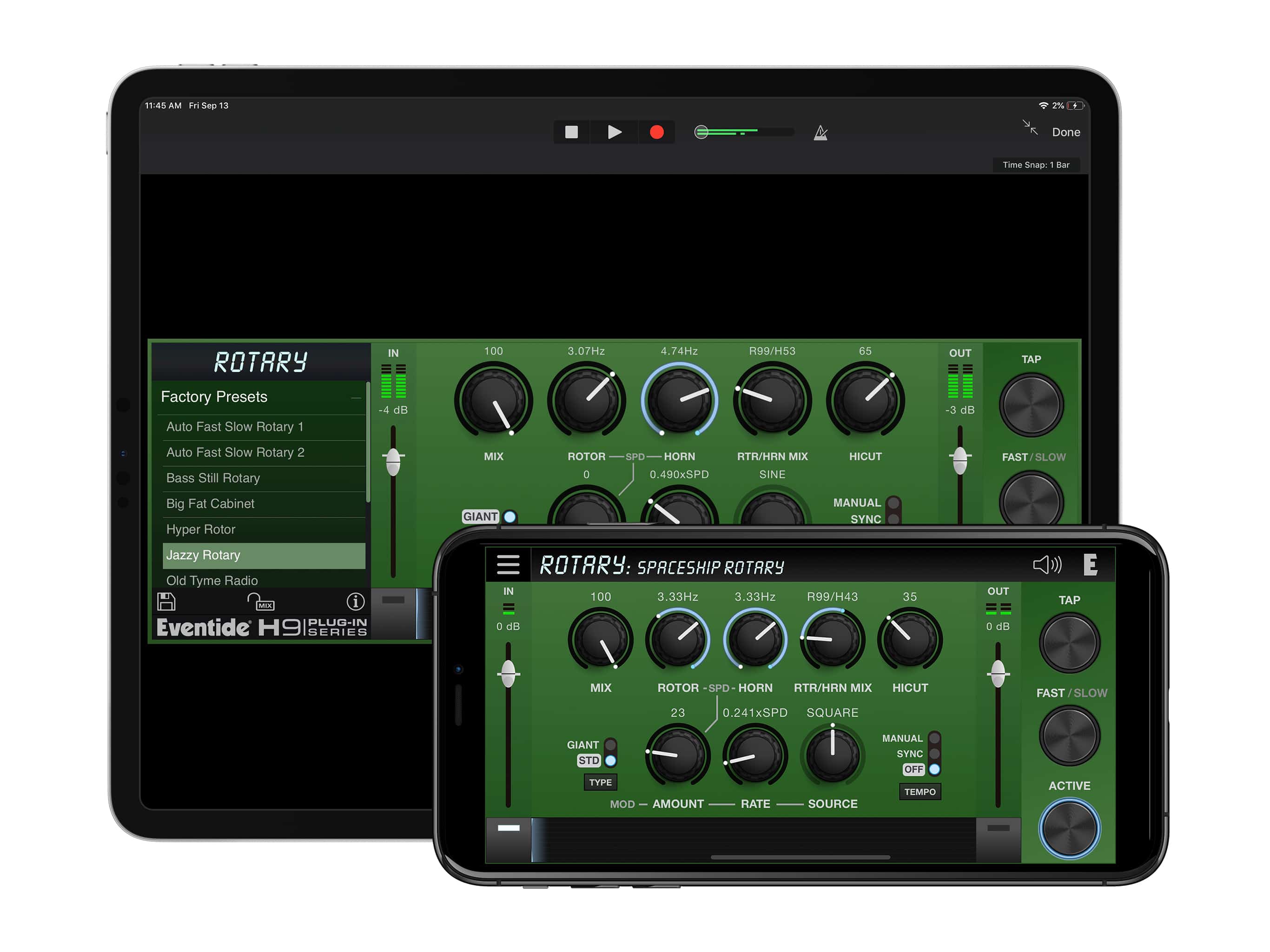 Rotary Mod emulation of classic Leslie speaker for iPhone and iPad 41 Rotary iPadPro iPhoneX