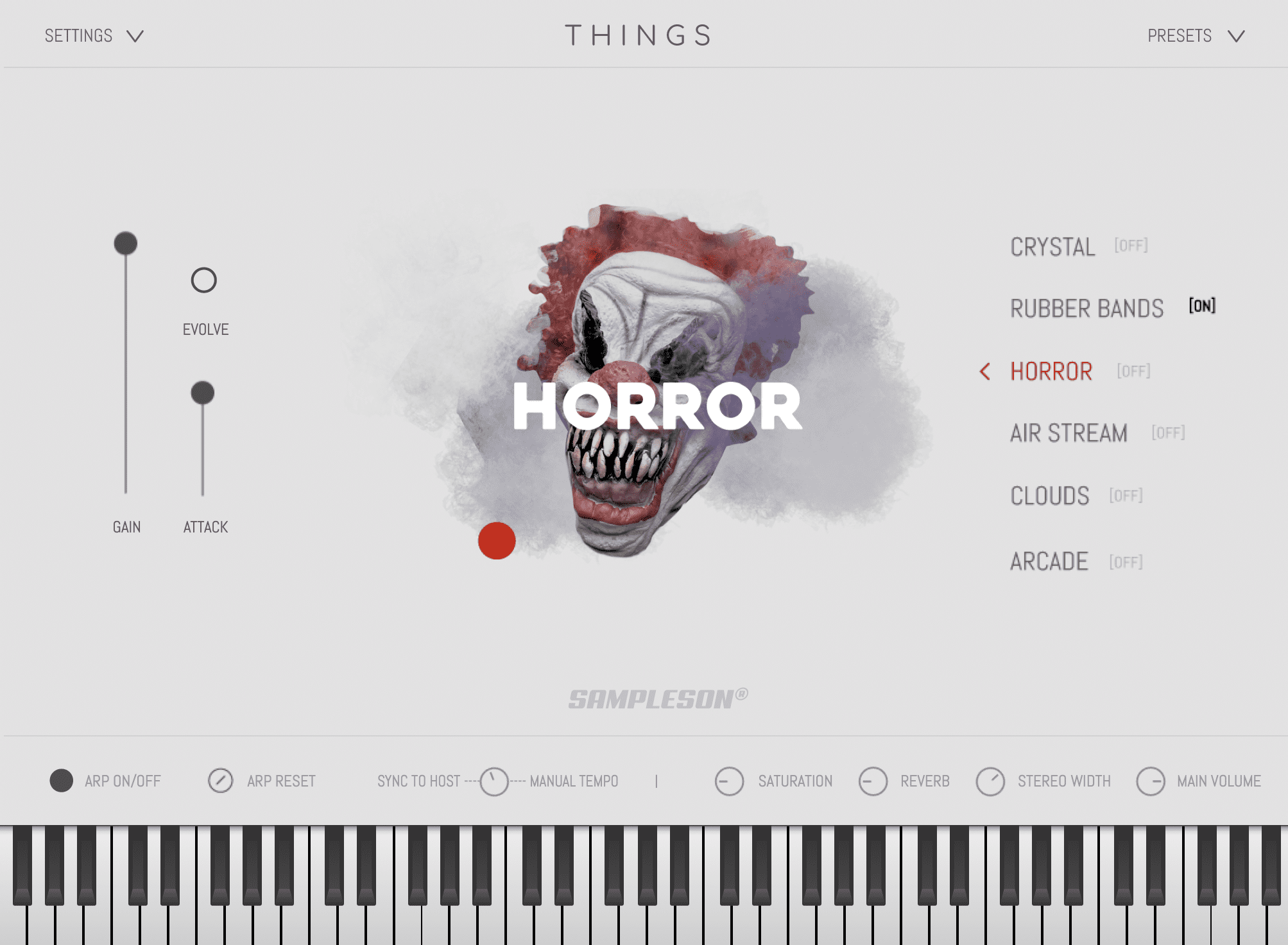 THINGS Intuitive Synth Sound Creator Horror