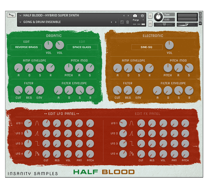 HALFBLOOD - Hybrid Organic Synth from Insanity Samples 3 half blood main
