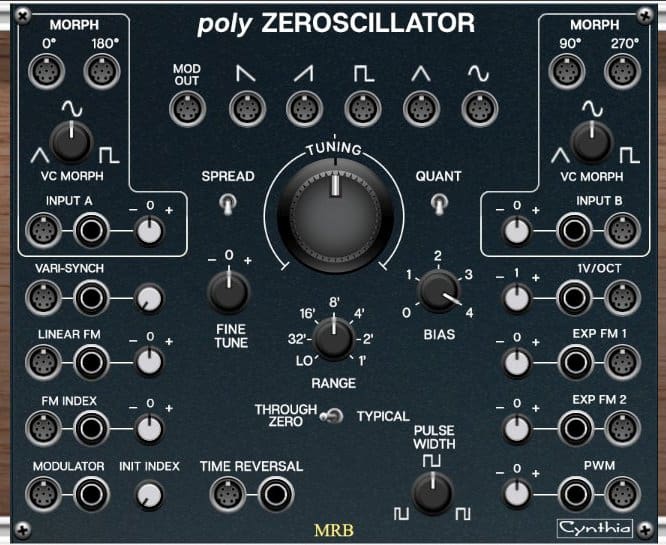 MRB releases legendary Zeroscillator for Voltage Modular! 55 polyZeroscillator