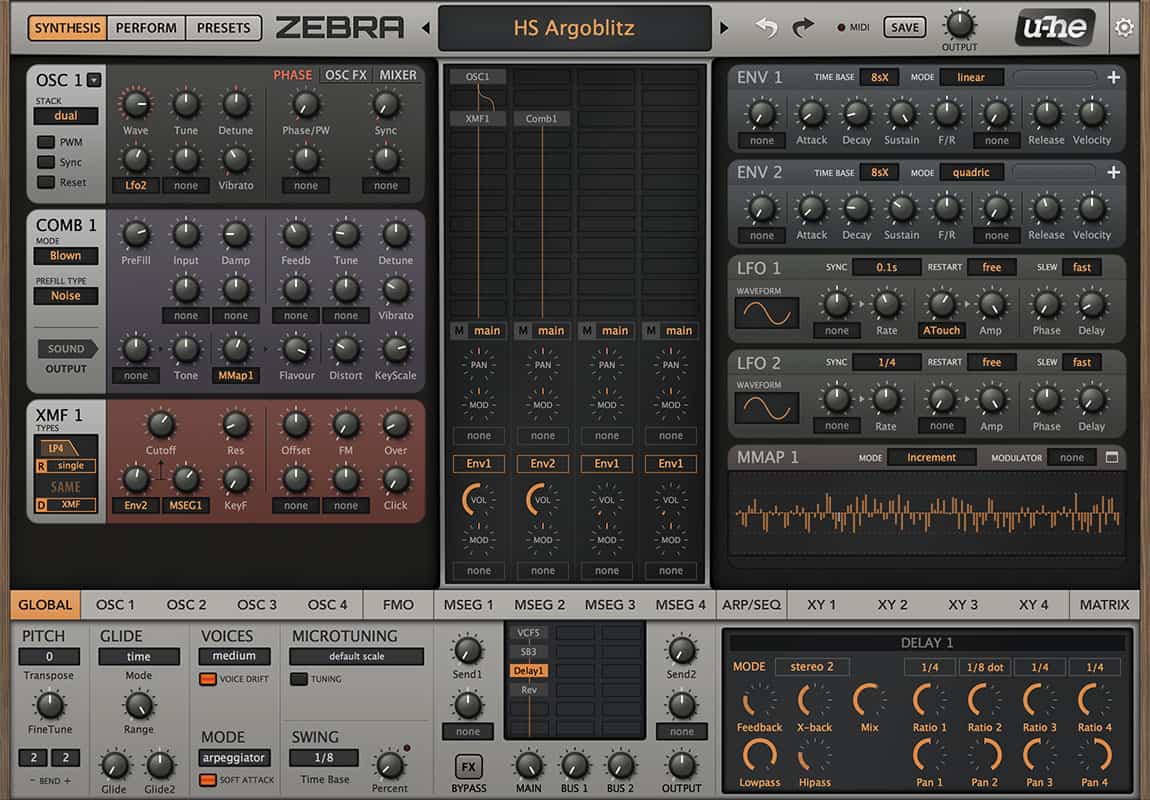 Zebra 2.9 by u-he Released 31 uhe zebra2 screenshot fullui