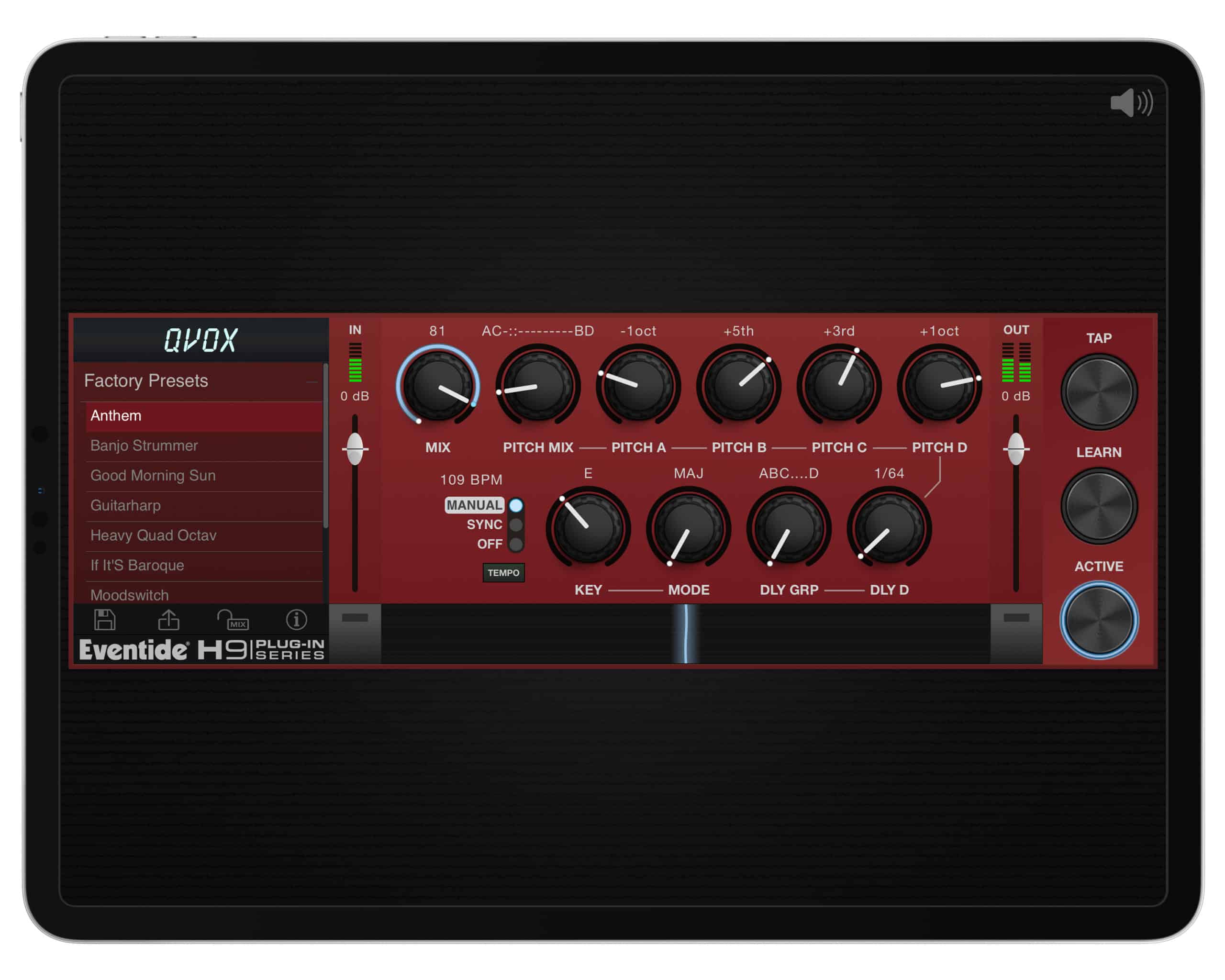 Eventide Releases QVox Diatonic Pitch Shifter for iOS