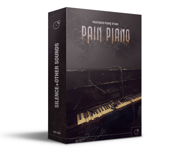 PAIN PIANO by Silence+Other Sounds – Prepared Piano Stabs & Rhythms Pain-Piano-Mockup