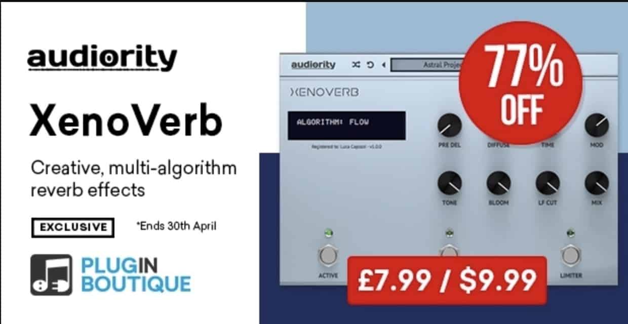 Audiority XenoVerb Sale Exclusive Plugin Boutique Sale