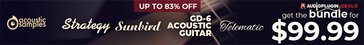 83% OFF 4-in-1 Guitar Bundle by AcousticSamples 7 4 in 1 Guitar Bundle by AcousticSamples 728x90 1