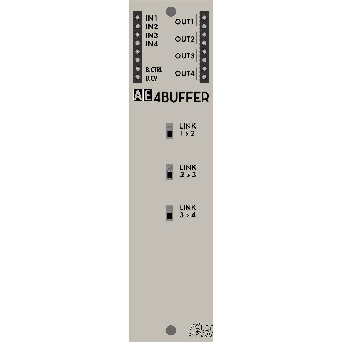 4BUFFER Module Buffered Switchable Multiples for Precise CV signals for AE Modular 1