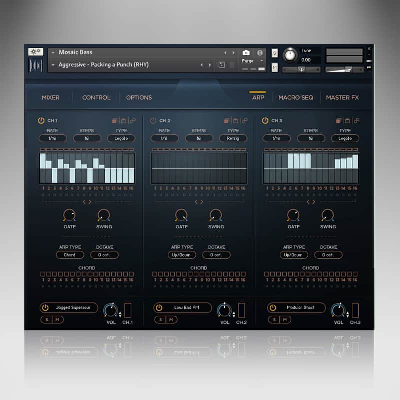 Mosaic Bass by Heavyocity 4 Mosaic Bass Interface ARP