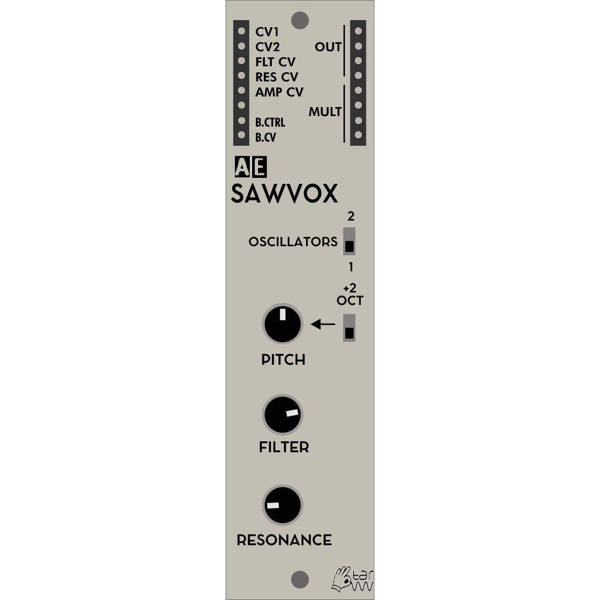 SAWVOX Module a Nasty 8 Bit Synth Voice for AE Modular