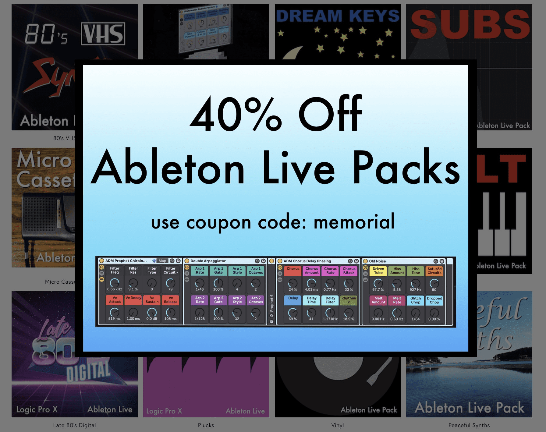 40% Off Brian Funk’s Ableton Live Packs
