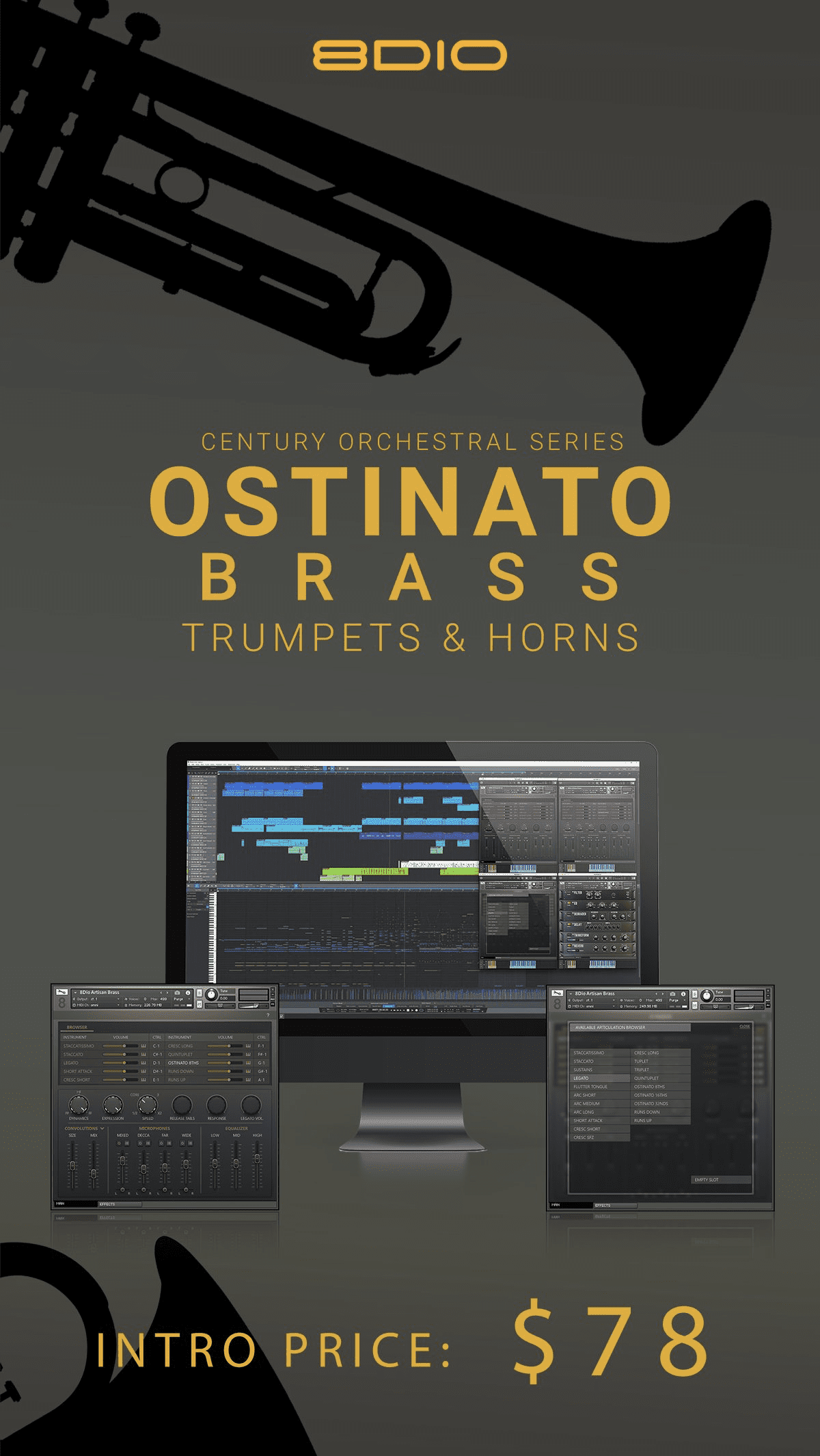 8Dio Releases Century Ostinato Brass Trumpets & Horns 31 image 15