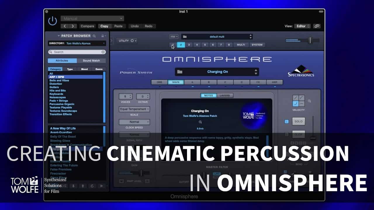 Creating A Patch In Omnisphere –  Percussive Sequence