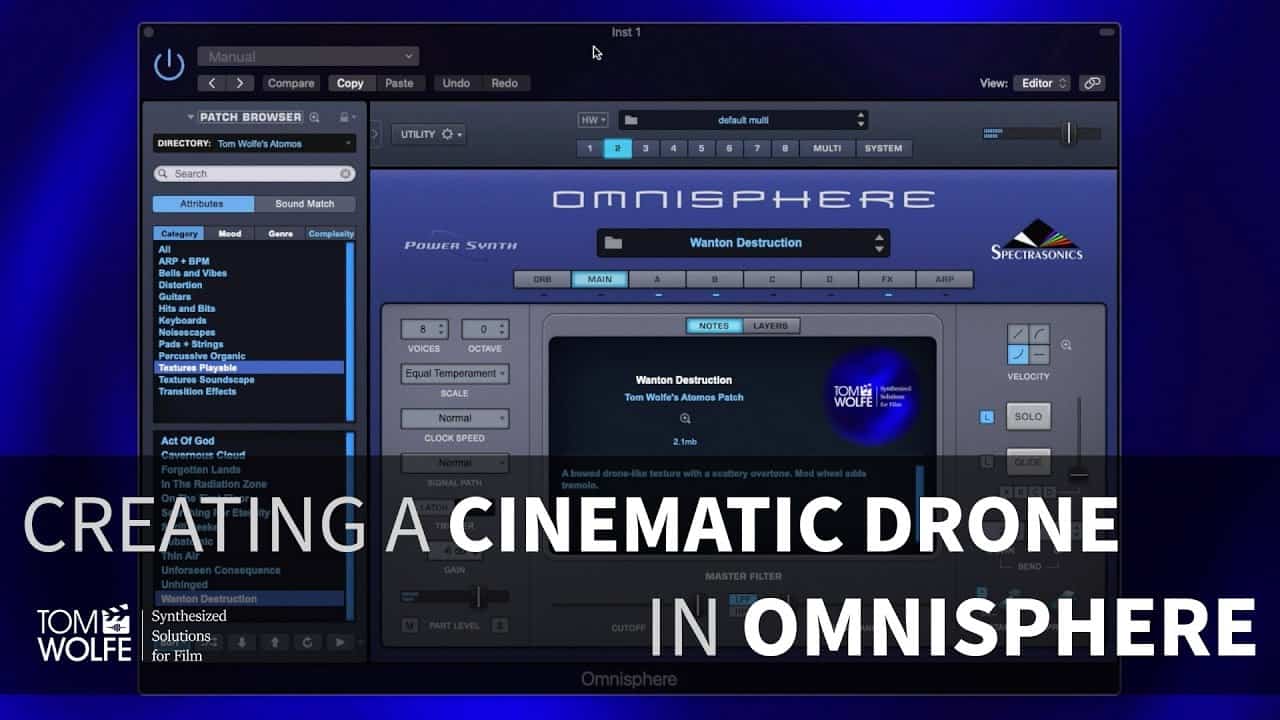 Creating A Patch In Omnisphere – Cinematic Drone