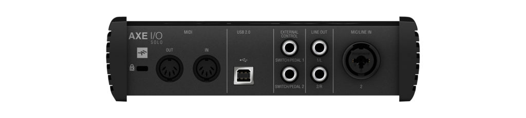 IK Multimedia's AXE I/O® SOLO - Compact Guitar Interface with Advanced Tone-Shaping 5 AXE IO SOLO rear@2x