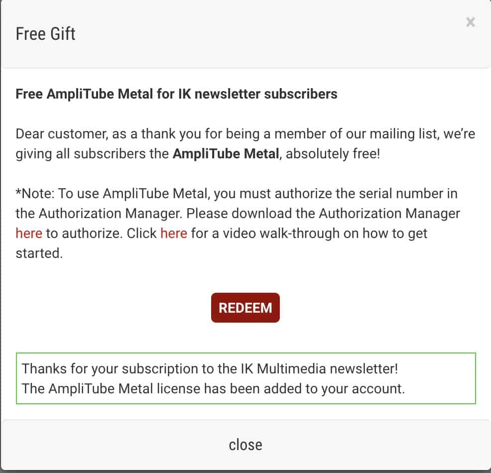 Free AmpliTube Metal for all IK Newsletter Subscribers 3 Free AmpliTube Metal for all IK Newsletter Subscribers