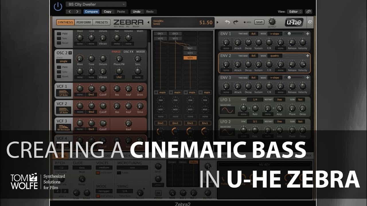 Creating A Patch In U-he Zebra – Cinematic Bass
