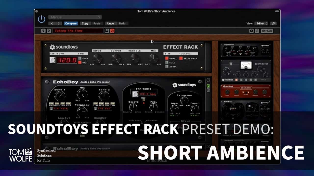 Walk-Through ‘Short Ambience’ Presets for Soundtoys Effect Rack