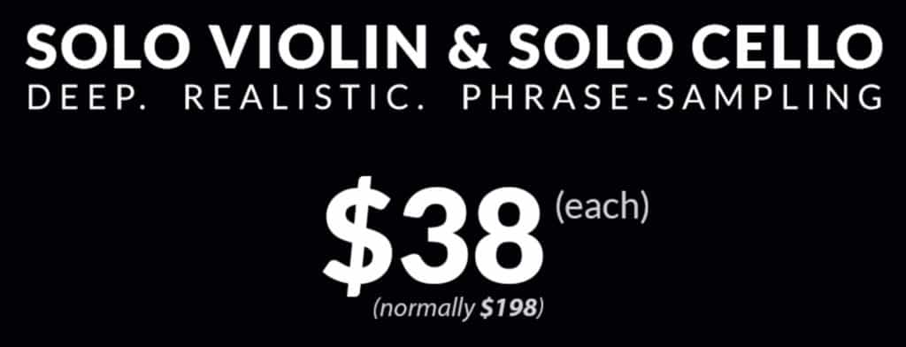 8Dio's Solo Violin & Solo Cello Designer $38 each (normally $198) 45 8Dios Solo Violin Solo Cello Designer 38