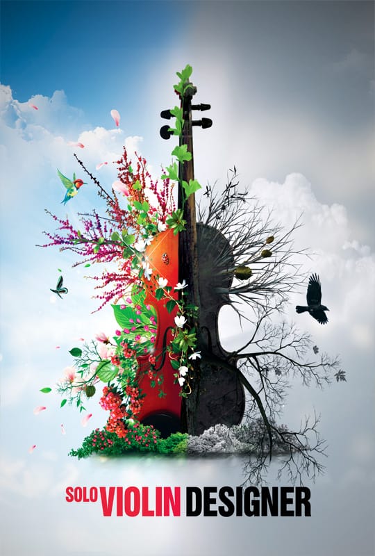 8Dio's Solo Violin & Solo Cello Designer $38 each (normally $198) 43 8dios Solo Violin Designer 2.0 for Kontakt VST AU AAX Samples solo violin designer poster