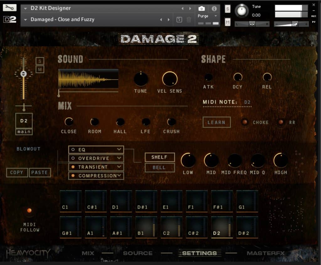 Heavyocity Releases Cinematic Blockbuster Percussion/Drum Library Damage 2 35 Damage 2 Kit Designer