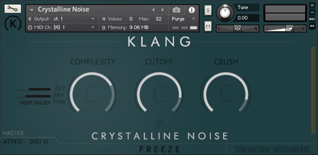 Klang Cologne New Free CRYSTALLINE NOISE - SHINY INFINITY 3 gui crystallinenoise