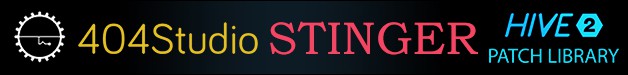 Industrial Strength - 404 Studio - Stinger Hive 2 Presets 5 7 404 Studio Hive 2 Sound Set Audio Wav Drums Pads Leads Stabs Kicks acid 628 X 75