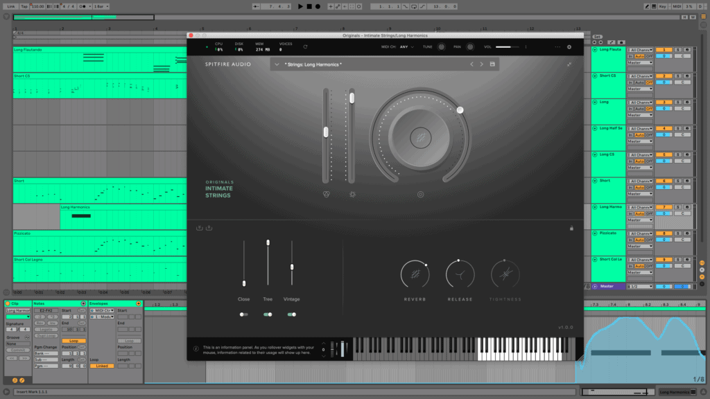 Ableton Intimate Strings UI 1