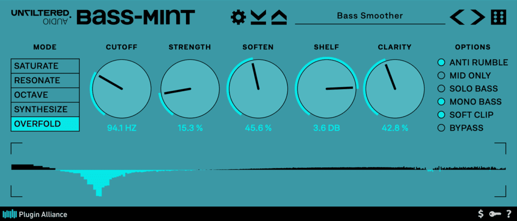 Unfiltered Audio Bass Mint GUI