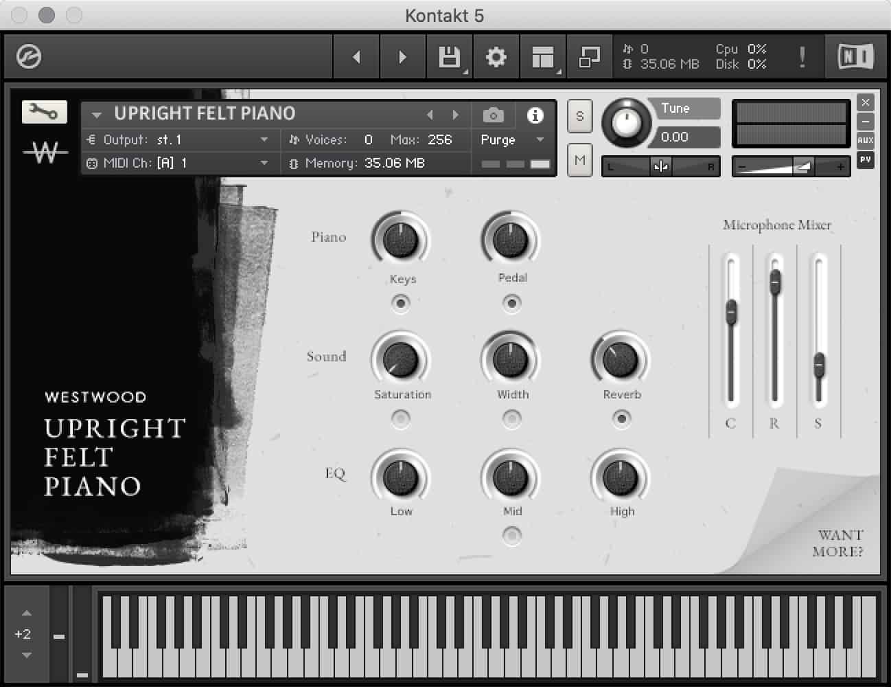 Westwood’s UPRIGHT FELT PIANO v4.0 Update