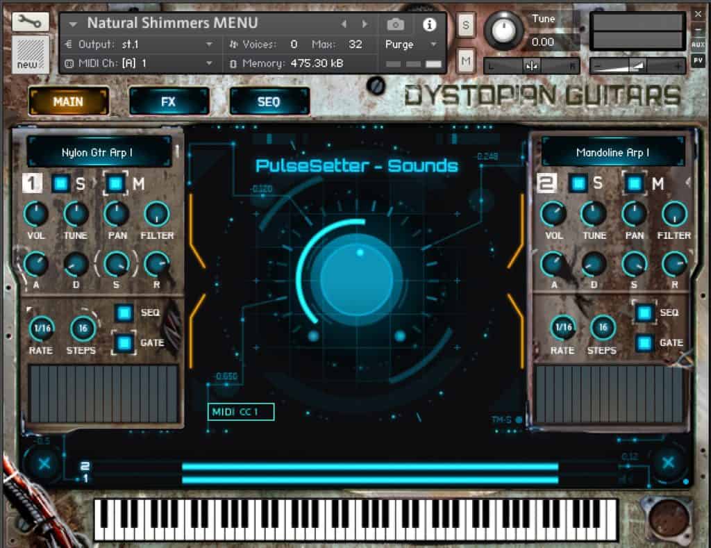 DYSTOPIAN GUITARS Natural Shimmers MENU