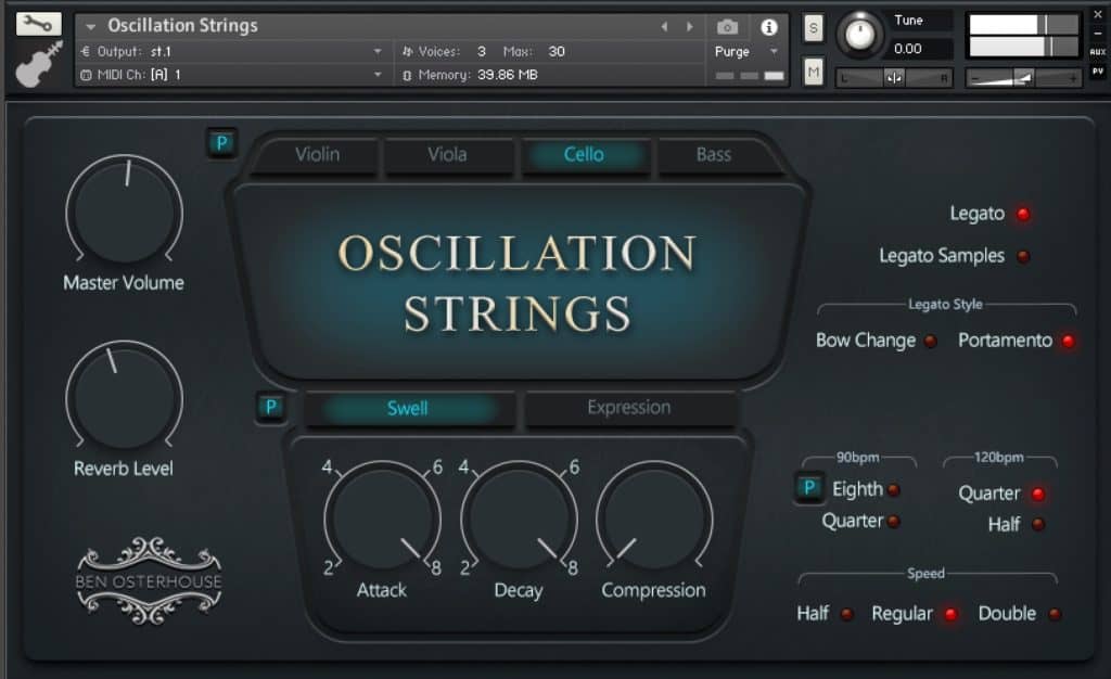 Gentle Oscillation Strings from Ben Osterhouse Cello 1