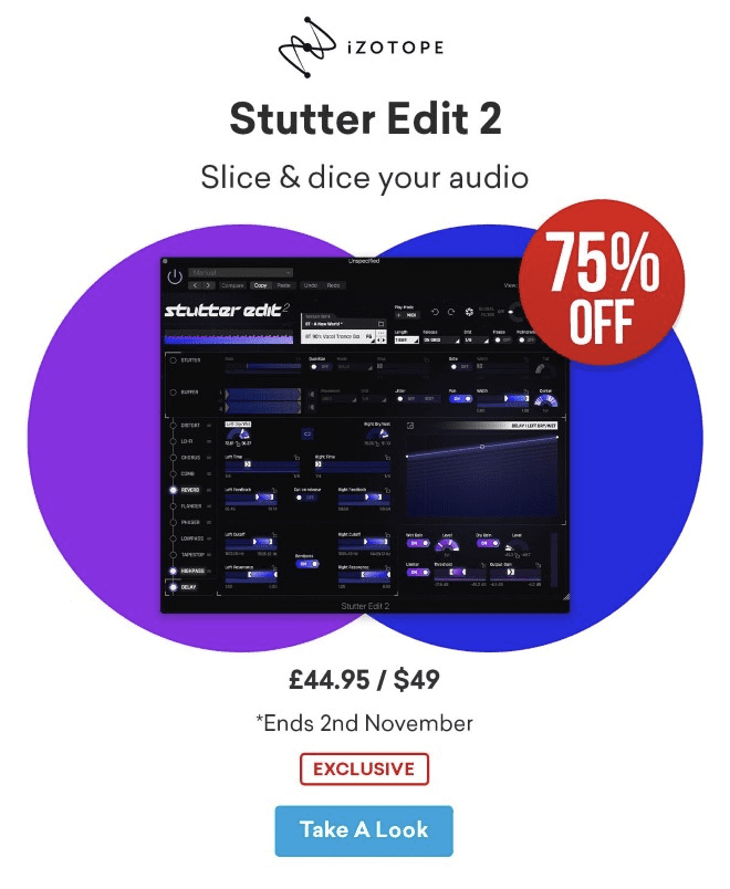 Last Chance: Up to 75% off iZotope