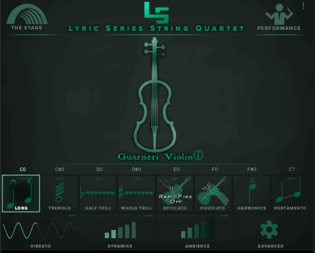 Lyric Series String Quintet by Kirk Hunter Studios GUI