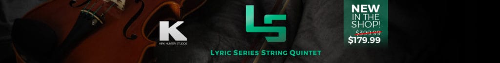 Lyric Series String Quintet by Kirk Hunter Studios 4 SLIDER new in the shop with pricing on