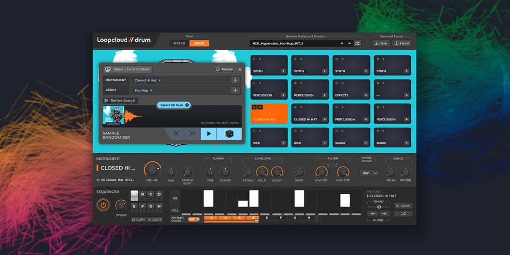 Effortlessly Create Unique Beats Kits with Loopcloud DRUM 1.5 1200x600 LC 5.3 Press Asset 02