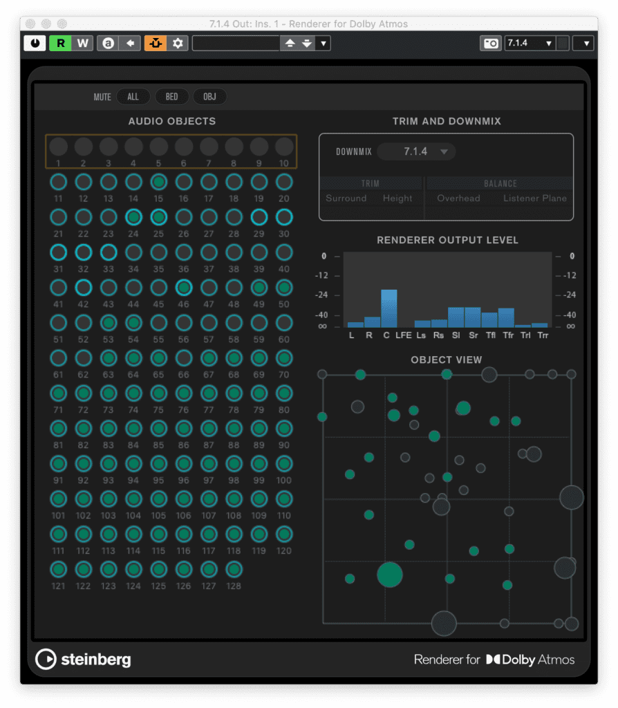 Renderer for Dolby Atmos