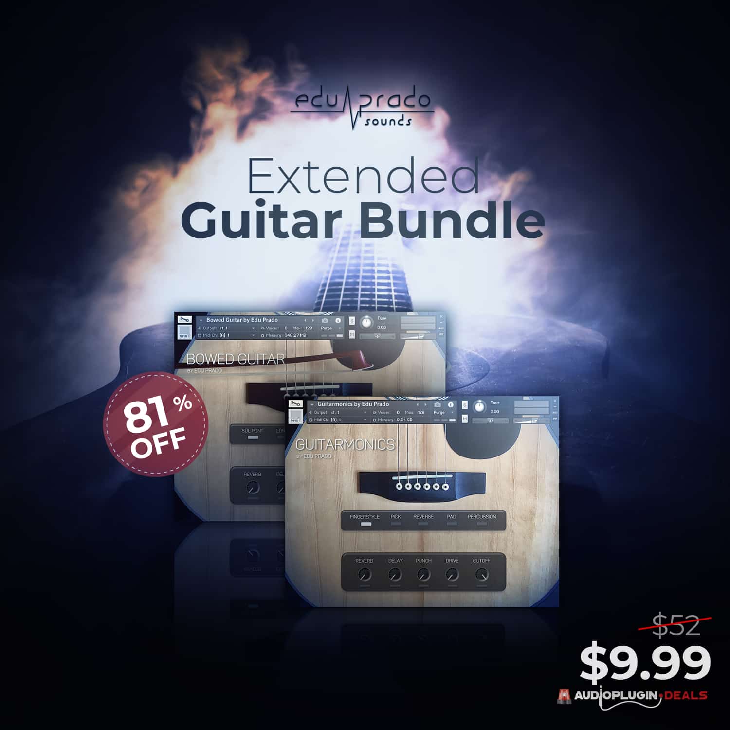 81% Off Sale on Extended Guitar Bundle by Edu Prado Sounds