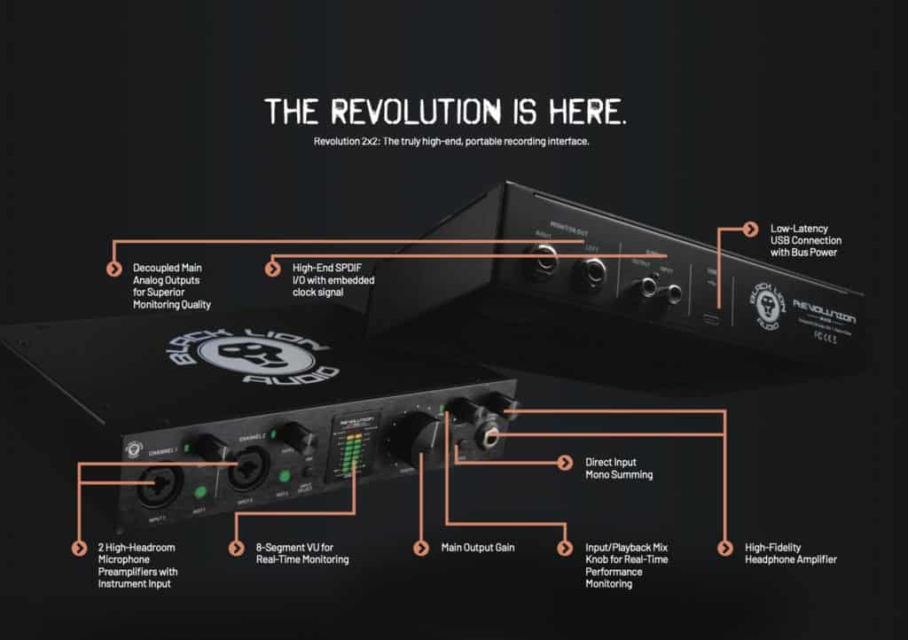 Revolution 2×2 a USB 2 Channel Portable Recording Interface