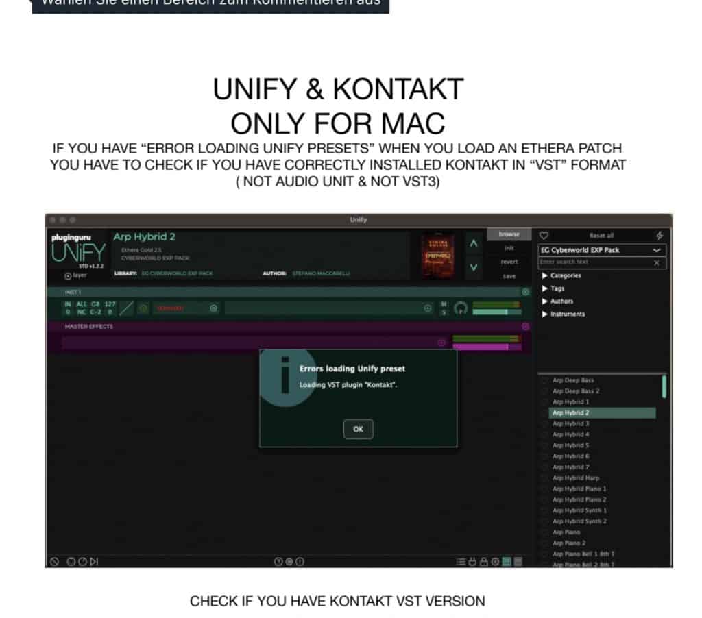 To Fix The Kontakt Error MAC USERS